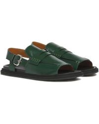 Marni - Leather Loafer Sandal - Lyst