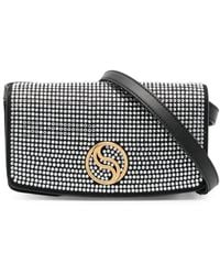 Stella McCartney - S-Wave Crystal-Embellished Crossbody Bag - Lyst