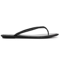 Rene Caovilla - Glass Crystal-Embellishmed Leather Flip-Flops - Lyst