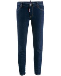 DSquared² Twiggy Cropped Jeans - Blue
