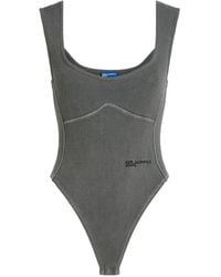 KARL LAGERFELD - Washed Bodysuit - Lyst