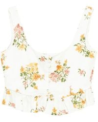 Agua Bendita - Haut-Corset Eslabon Cordillera À Fleurs - Lyst