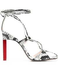 The Attico - Adele 105mm Snakeskin-print Sandals - Lyst