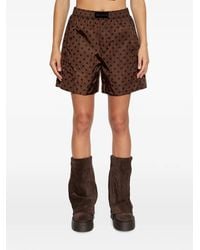 Ganni - Polka-Dot Logo-Patch Shorts - Lyst