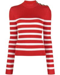 Balmain - Striped Sweater - Lyst
