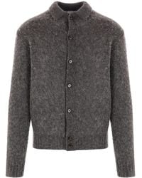 Aspesi - Brushed-Finish Wool Cardigan - Lyst