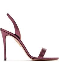 Aquazzura - 105Mm Slingback Leather Sandals - Lyst
