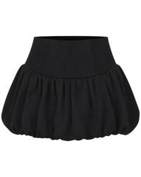 Fleur du Mal - Bubble-Hem Gathered Mini Skirt - Lyst
