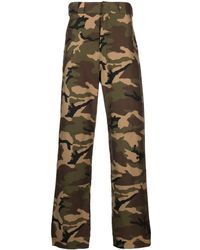 Palm Angels - Camouflage Print Cotton Trousers - Lyst