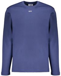 Off-White c/o Virgil Abloh - Long-Sleeve Round-Neck T-Shirt - Lyst