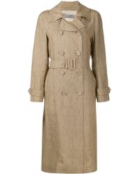 Herno Long Belted Trench Coat - Natural