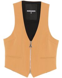 Patrizia Pepe - V-Neck Zip Vest - Lyst