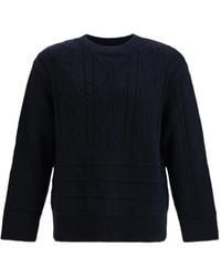 NAMACHEKO - Osterly Cable-Knit Elbow-Patch Sweater - Lyst