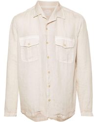 120% Lino - Notched-collar Linen Shirt - Lyst