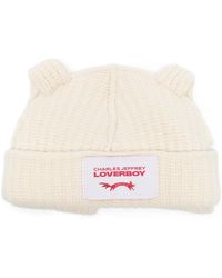 Charles Jeffrey - Side-Ear Logo-Path Beanie Hat - Lyst