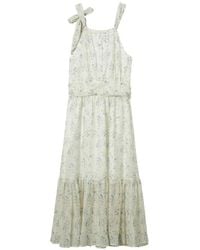 B+ AB - Floral-Print Tiered Midi Dress - Lyst