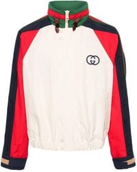 Gucci - Cotton Nylon Jacket With Patch - Lyst