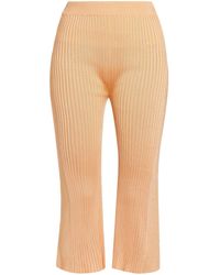 Jil Sander - Ribbed-panel Cropped Trousers - Lyst