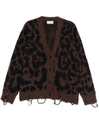 Laneus - Cardigan À Effet Usé - Lyst