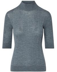 Liu Jo - Wool Top With Rhinestones - Lyst