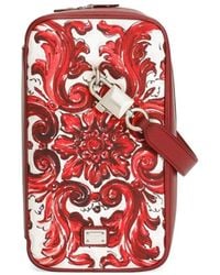 Dolce & Gabbana - Majolica-Print Lock Canvas Handbag - Lyst