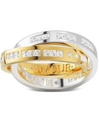 Apm Monaco - Amour Love Interlocking Ring - Lyst