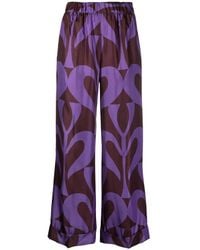 P.A.R.O.S.H. - Graphic-Print High-Waisted Trousers - Lyst