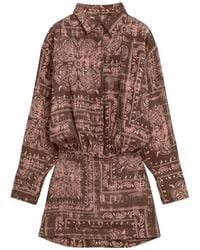 A PAPER KID - Paisley-Print Mini Dress - Lyst