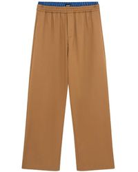 MSGM - Layered-Waistband Straight-Leg Trousers - Lyst