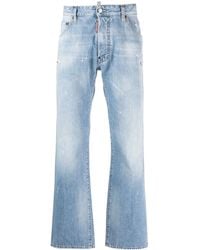DSquared² - Light-Wash Straight-Leg Jeans - Lyst