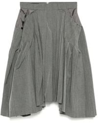 Pushbutton - Square Pleated Skirt - Lyst