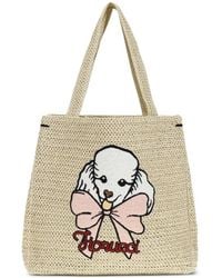 Fiorucci - Poodle Raffia Tote Bag - Lyst
