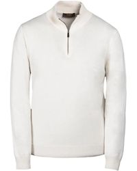 Moorer - Zip-Up Mock-Neck Sweater - Lyst