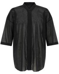 Rick Owens - Jumbo Faun High-Neck Short-Sleeve Shirt - Lyst