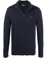Polo Ralph Lauren - Cable Knit Half-Zip Jumper - Lyst