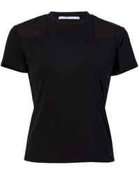 Proenza Schouler - T-shirt en coton à détail patchwork - Lyst