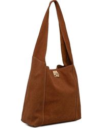 Twinset - Large Ventotene Suede Clasp Tote Bag - Lyst