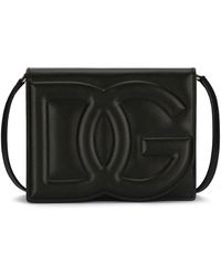 Dolce & Gabbana - Leren Crossbodytas Met Dg Logo - Lyst