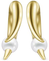 Tasaki - 18kt yellow gold Collection Line Danger Horn Plus earrings - Lyst