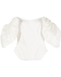 V:PM ATELIER - Off-Shoulder Puff Sleeve Blouse - Lyst