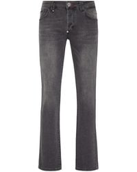Philipp Plein - Supreme Iconic Low-Rise Straight-Leg Jeans - Lyst