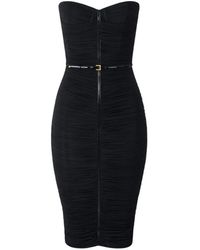 Elisabetta Franchi - Jersey Stretch Dress With Belt - Lyst