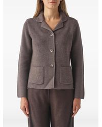 Gran Sasso - Ribbed-Knit Patch-Pocket Jacket - Lyst