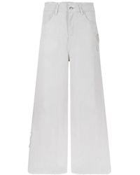 Hui Milano - Sequin-Embellished Frayed-Edge Jeans - Lyst