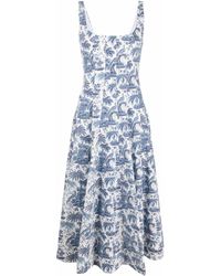 STAUD - Kleid mit botanisch-Print - Lyst
