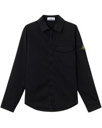 Stone Island - Cotton Overshirt - Lyst