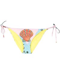 Versace - Bragas de bikini con conchas estampadas - Lyst