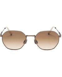 Brunello Cucinelli - Sonnenbrille mit rundem Gestell - Lyst