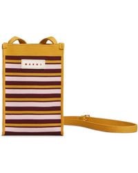 Marni - Schultertasche Mit Logo-Applikation - Lyst