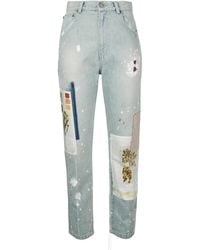 Monse - Batnical Patchwork Straight-Leg Jeans - Lyst
